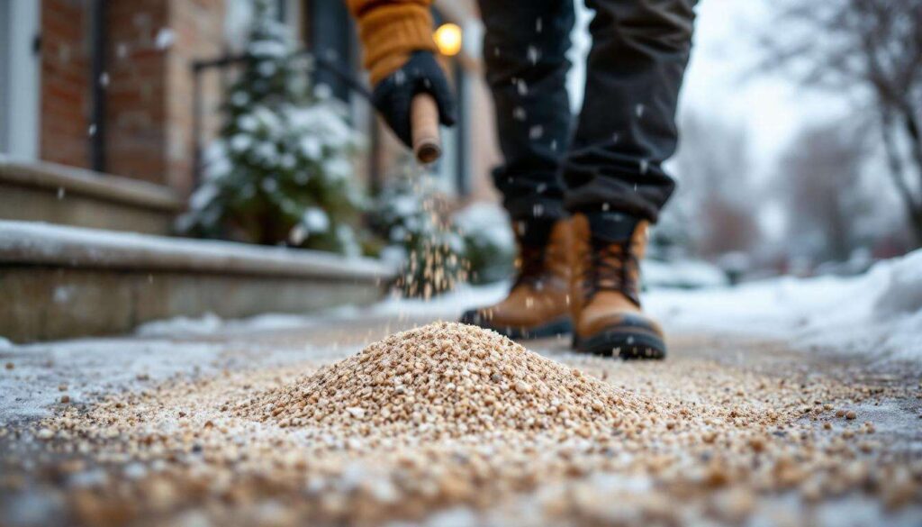Adieu le sel ! Contre le verglas, cet ingrédient surprenant fonctionne mieux pour sécuriser l’entrée de sa maison